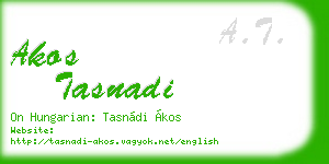 akos tasnadi business card